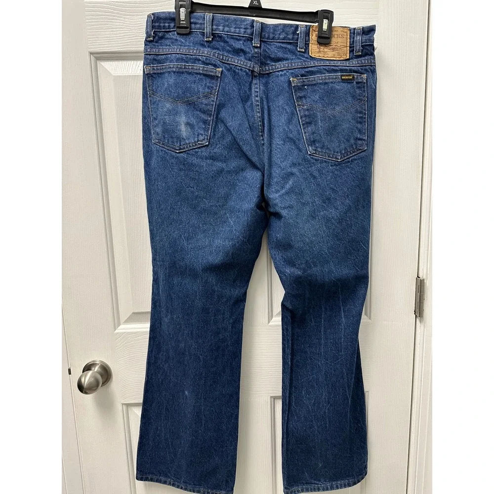 Vintage Roebucks 50124 Men Dark Wash Western Denim Jeans 38x30 (Actual 36x29)